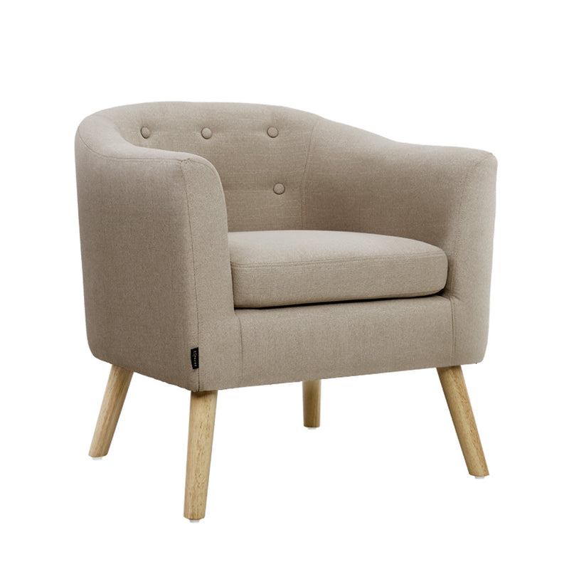 beige armchair 