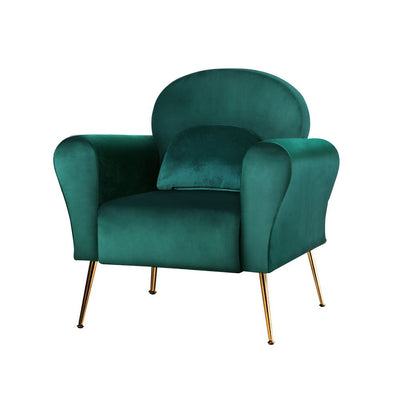 velvet green armchair 