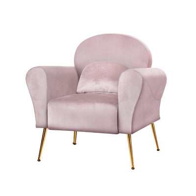 armchair velvet pink sofa