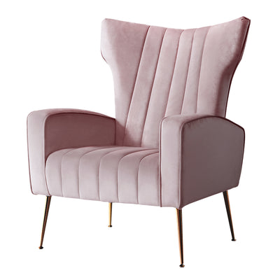 pink armchair 