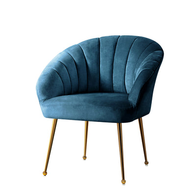 navy blue velvet armchair 