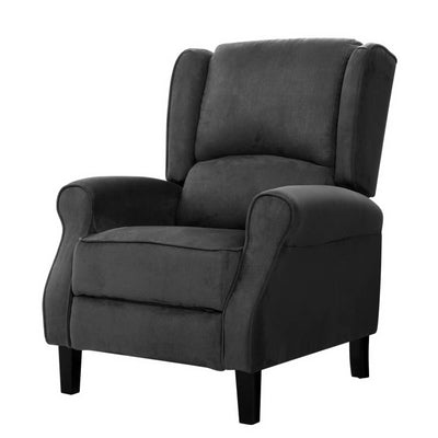 grey armchair suede 