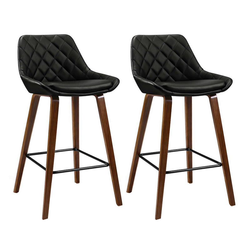 black pu leather bar stools pleated 