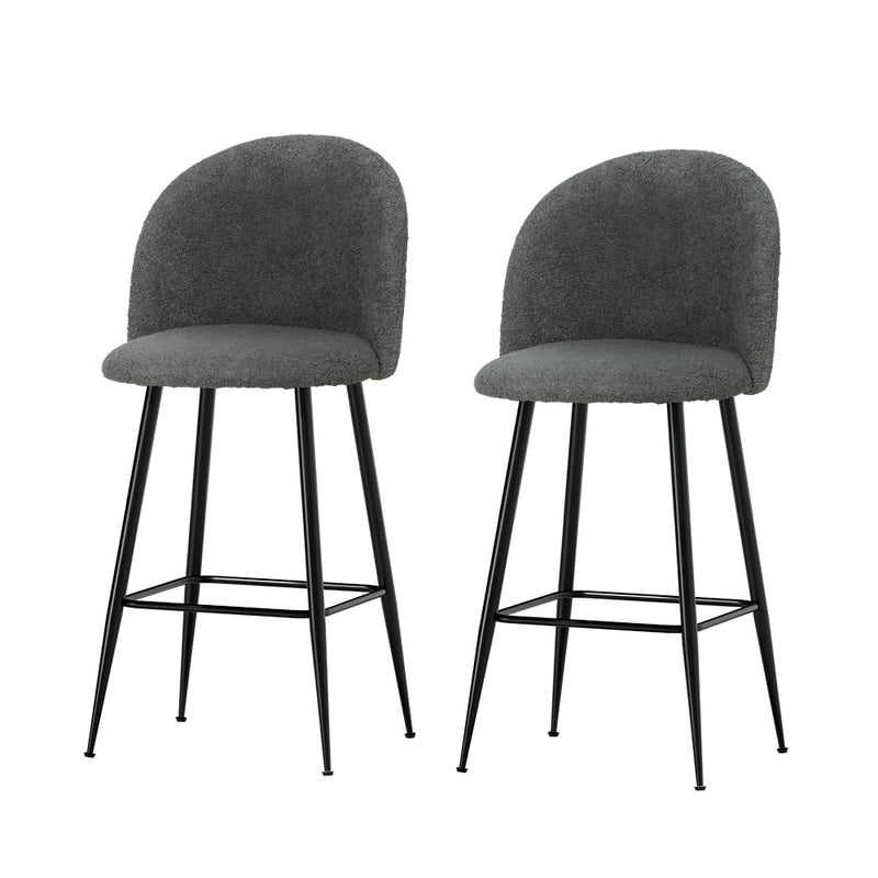 sherpa grey charcoal bar stools 