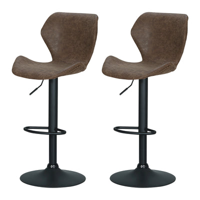 brown leather bar stools 