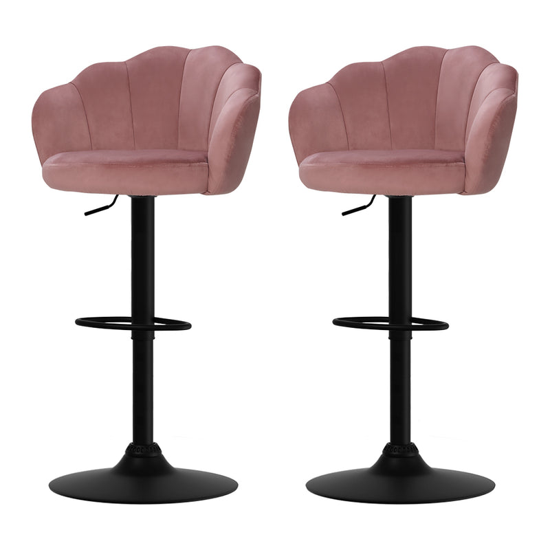 velvet pink bar stools 