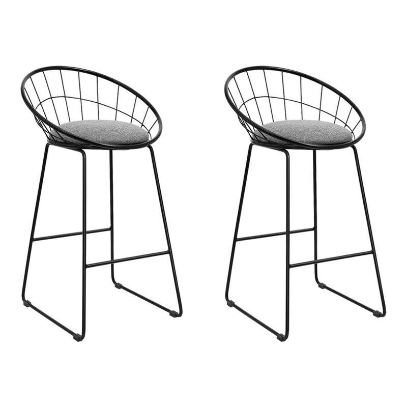 fabric bar stools grey 