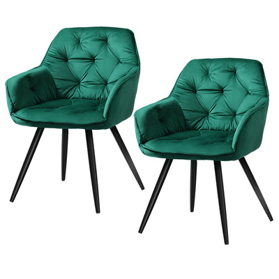 dining chairs green velvet 