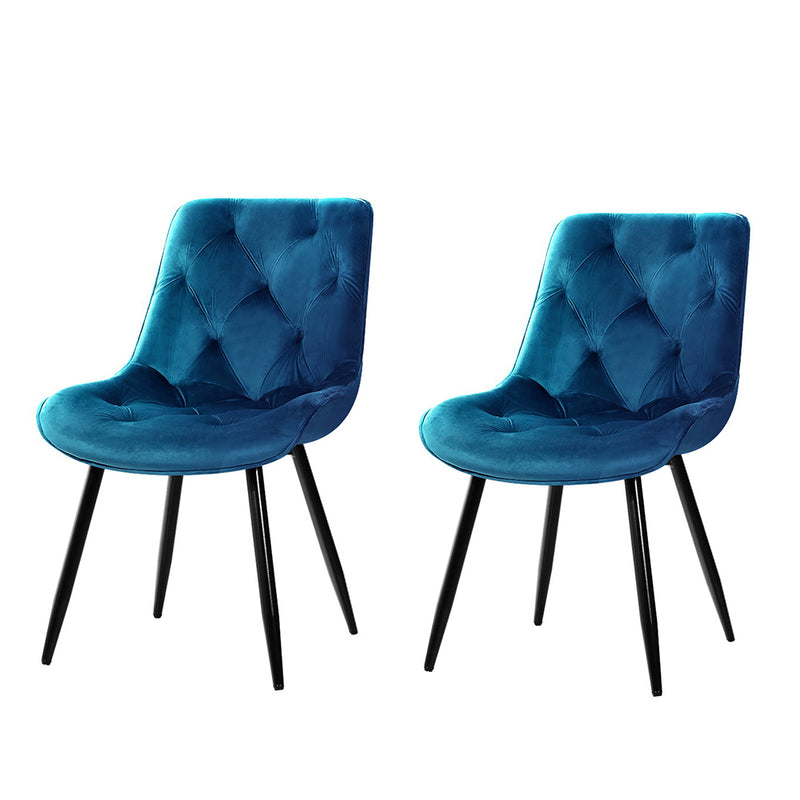 velvet blue dining chairs 