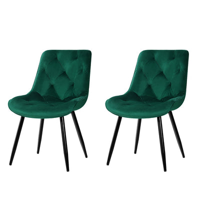 green velvet dining chairs