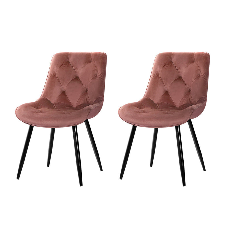 pink dining chairs velvet 