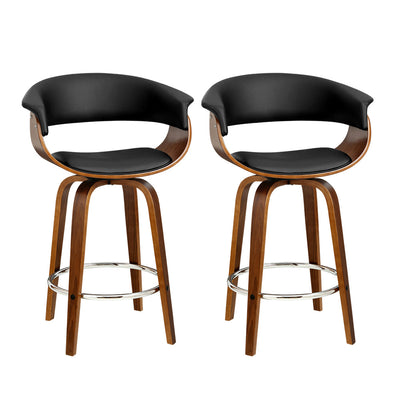 pu leather wooden bar stools 