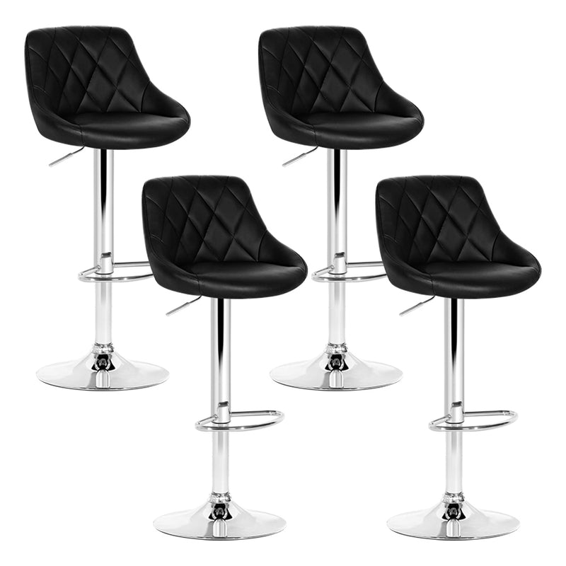 pu leather bar stools black