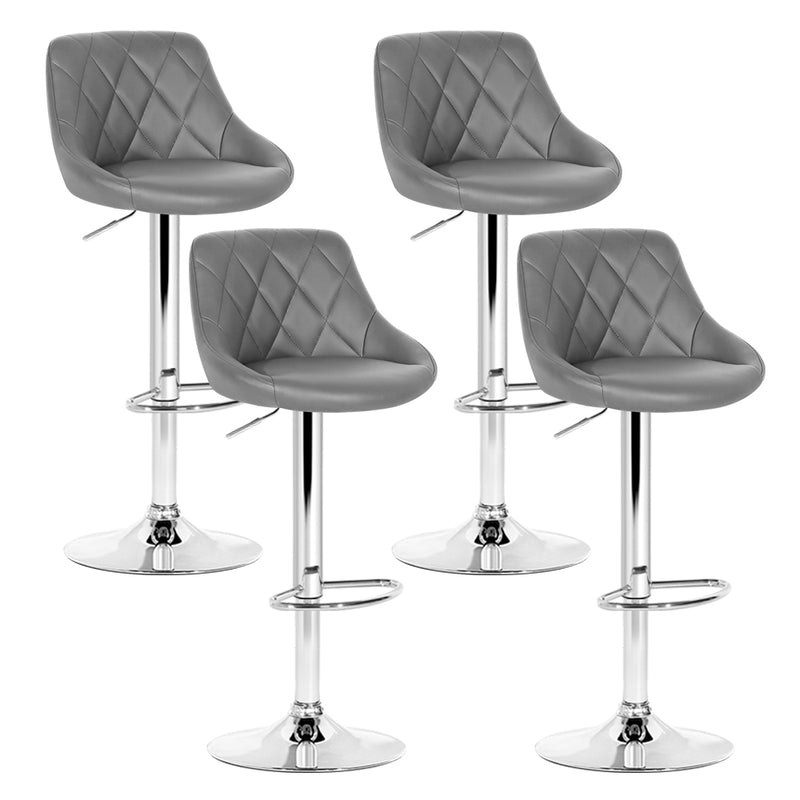 pu leather bar stools grey 