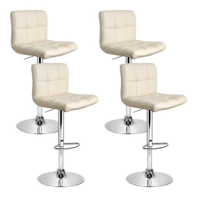 beige pu leather bar stools 