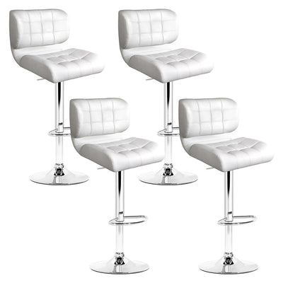 gas lift white bar stools 