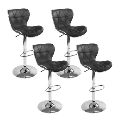 black chrome bar stools gas lift 