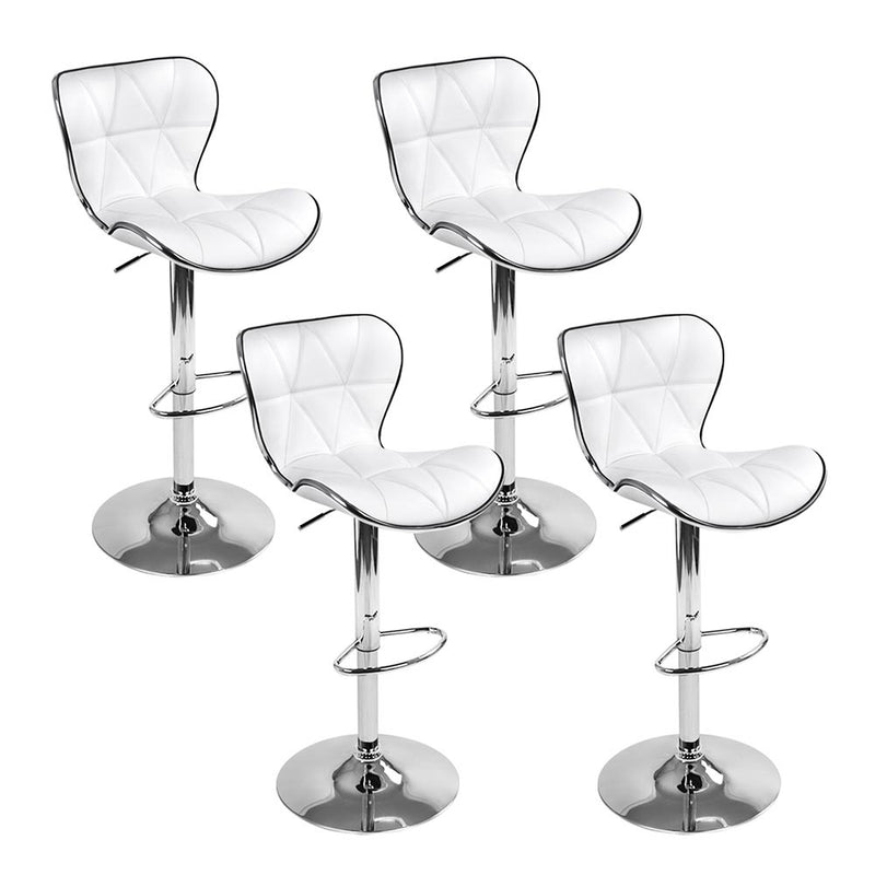 white pu leather bar stools 