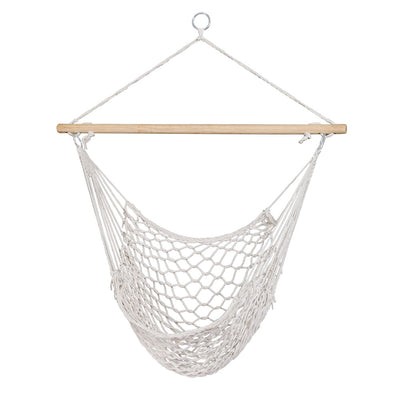 Cream Mesh Hammock Swing Chair