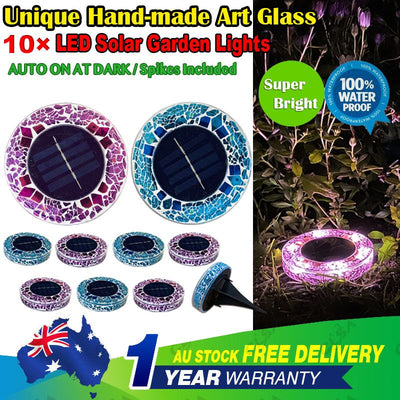 solar led stained glass lights 