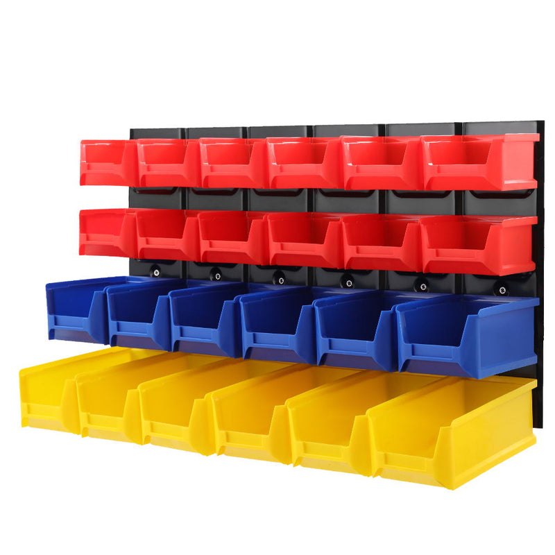 wall mounted storage 24 bins 