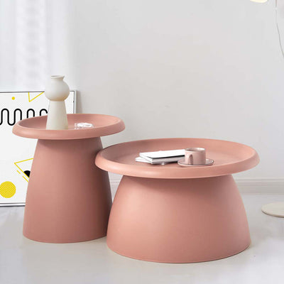 ArtissIn Coffee Table Round 71CM Plastic Pink