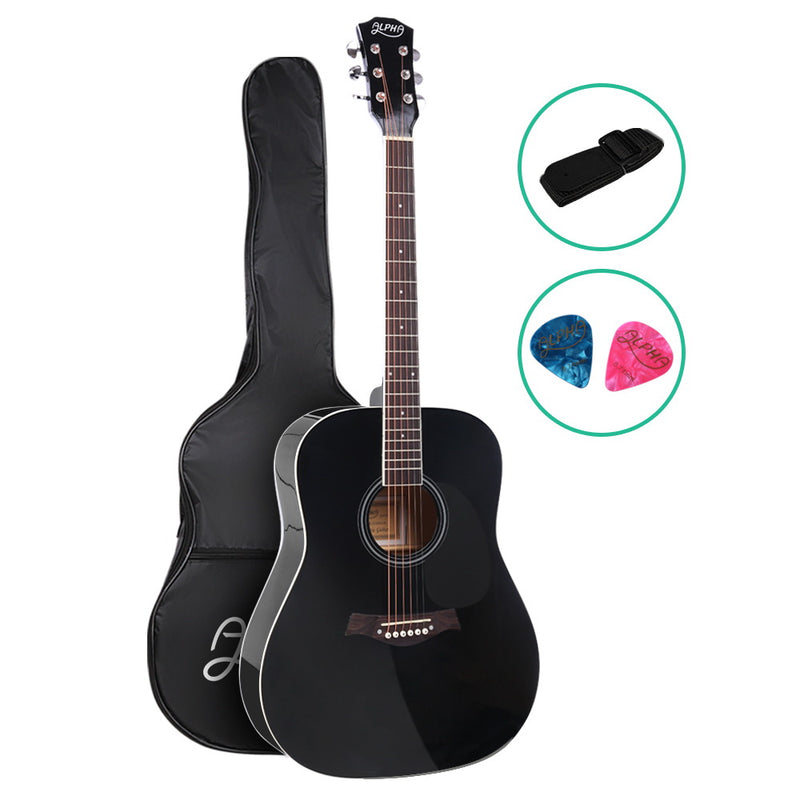 Wooden Acoustic Guitar Black