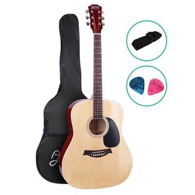 Wooden Acoustic Guitar Natural Wood