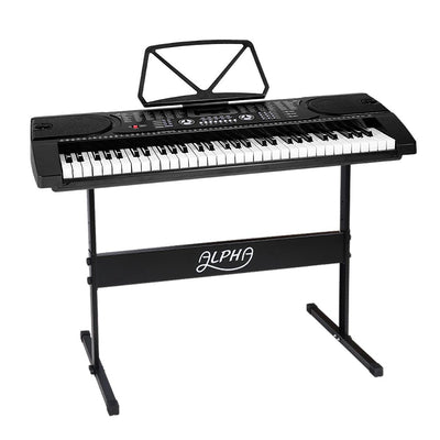Black 61 Keys LED Electronic Piano Keyboard