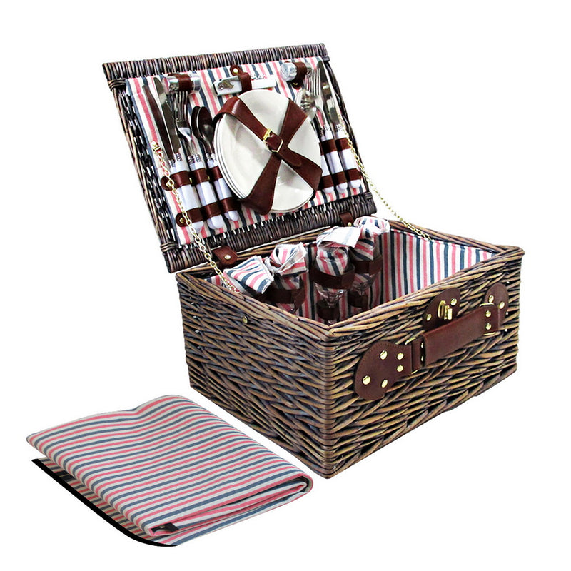 4 person picnic basket set 