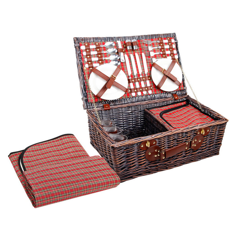 4 person picnic baskets wicker