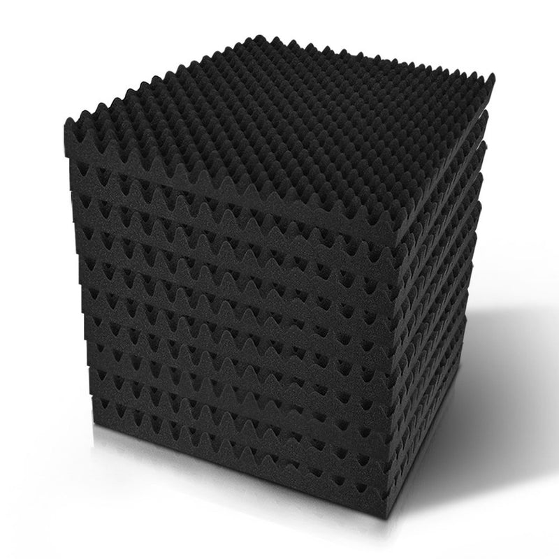 acoustic foam panels black 20pcs 50x50cm