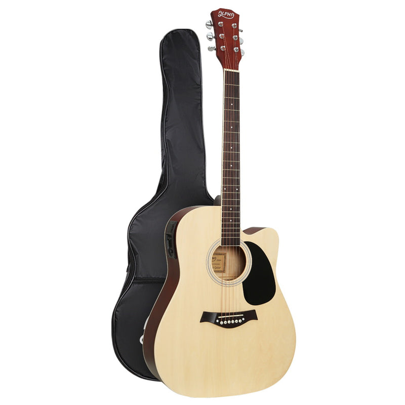 41inch acoustic guitar wooden natural 