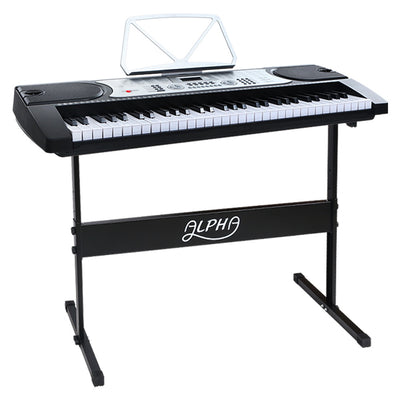 electronic keyboard 61 keys silver with music stand beginners