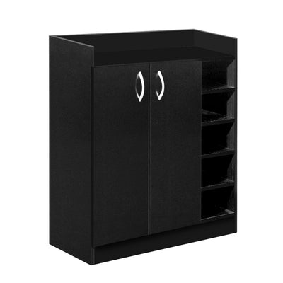 Shoe Cabinet Storage Cupboard Black