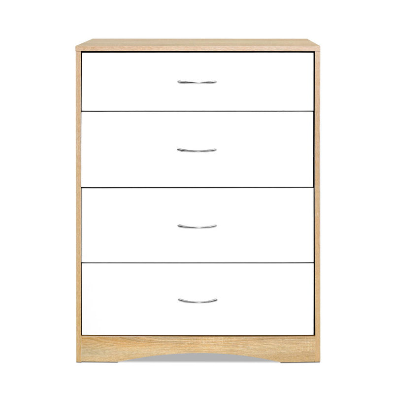 chest of drawers white and wood 