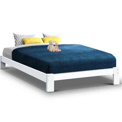 white bed frame double size