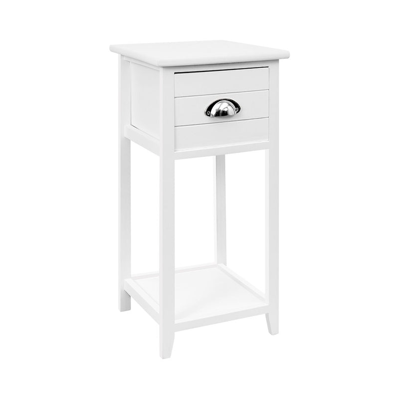 bedside table white