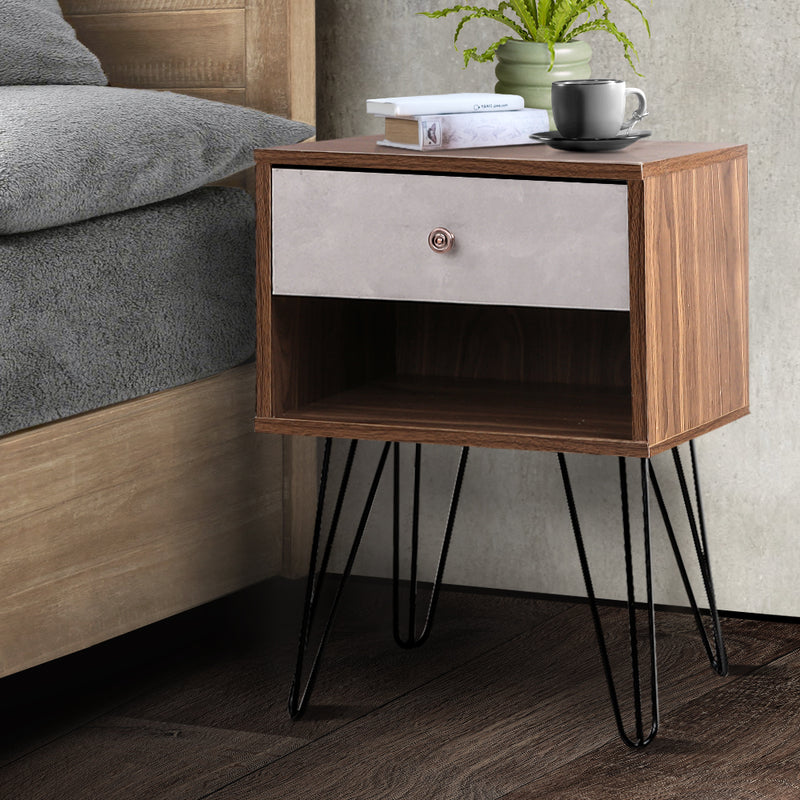 bedside table walnut 