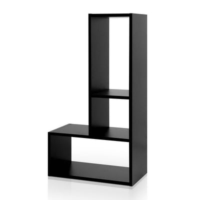 L Shaped Display Shelf Black