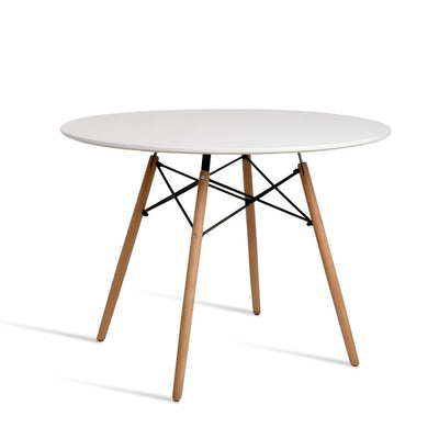 4 seater dining table round white 