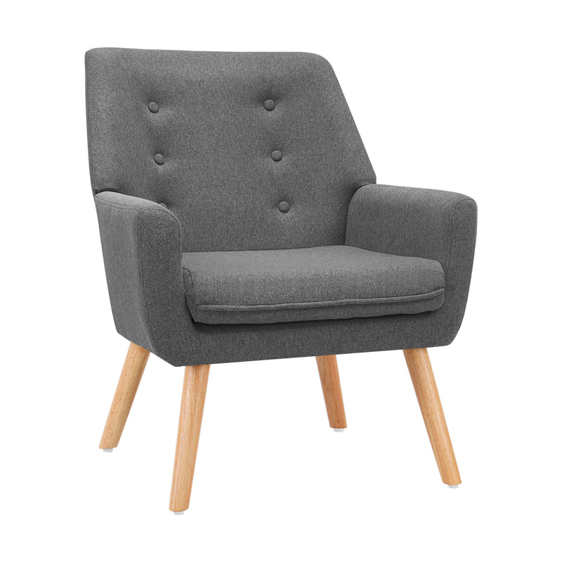 Fabric Dining Armchair Grey