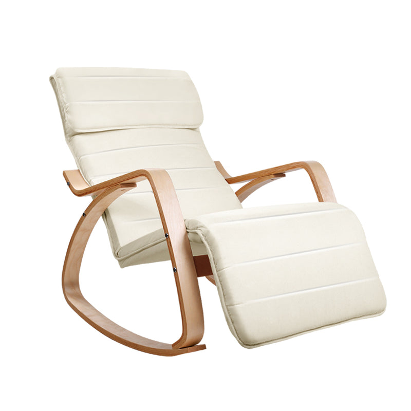 rocking armchair beige 