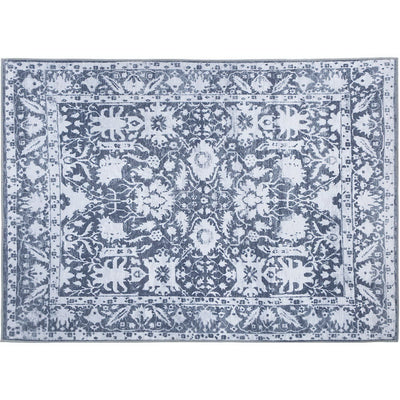 large floor rug blue and white