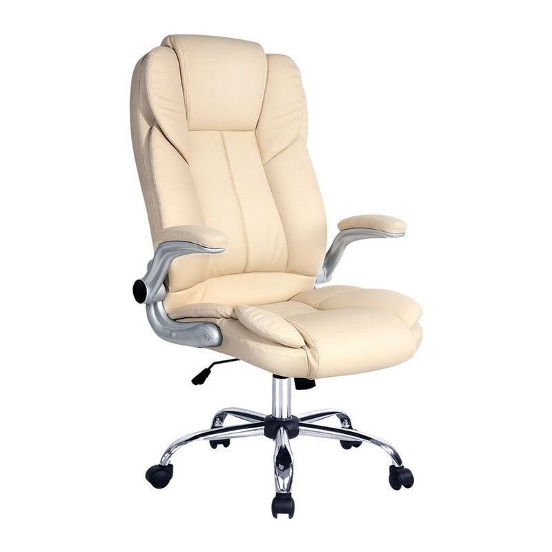 leather office chair beige 