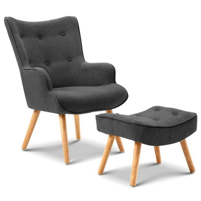 chair and ottoman grey 