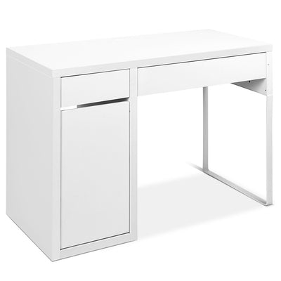 Metal Desk With Storage Cabinets White