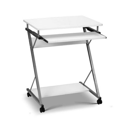 white pull out desk