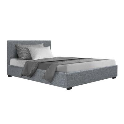 King Single Bed Frame Fabric Grey