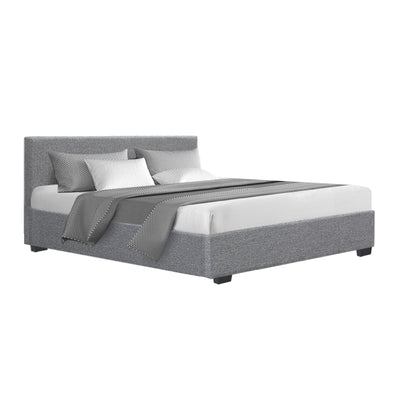  Bed Frame Fabric Grey Queen